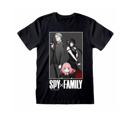 Spy-x-Family-Familien-Foto-schwarz-Unisex-Tshirt-1