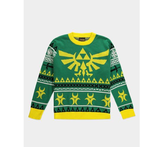 The-Legend-of-Zelda-Hyrule-Glossy-Gestrickter-Weihnachts-Pul