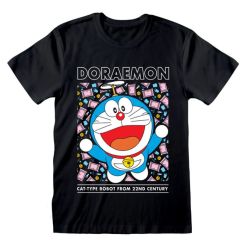 Doreamon-Flying-Backprint-schwarz-T-Shirt-1
