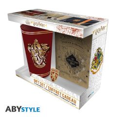 Harry Potter - Gryffindor - XXL Glas und Notizbuch - Geschenkbox