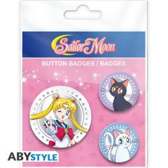 Sailor Moon - Sailor Moon, Luna & Artemis - Badge Pack - Buttons