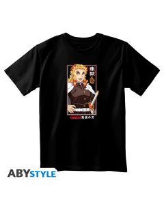 Demon-Slayer-Rengoku-S2-schwarz-Unisex-Tshirt-1
