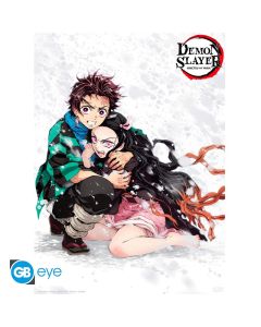 Demon Slayer - Tanjiro & Nezuko Schnee - 52x38cm Chibi Poster