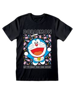 Doreamon-Flying-Backprint-schwarz-T-Shirt-1