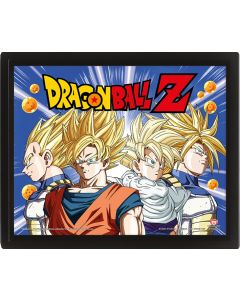 Mage-World-Exklusive-Dragonball-Z-Saiyajin-26x25cm-3D-Rahmen