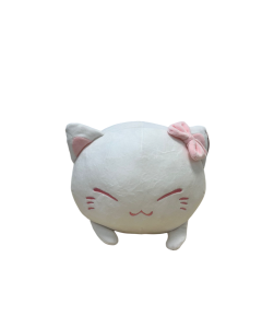 Nemu-Neko-weisse-Neko-mit-rosa-Schleife-in-den-Ohren-20cm-Pl