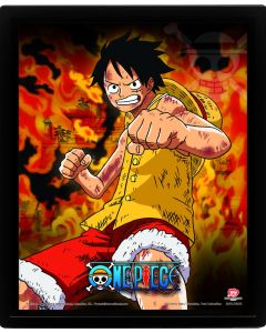 One-Piece-Brothers-Burning-Rage-26x20-3D-Rahmenbild-1