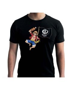 One-Piece-Luffy-1000-Logs-schwarz-T-Shirt-1