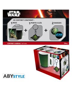 Star Wars Geschenkbox mit Tasse, Schlüsselanhänger und Buttons