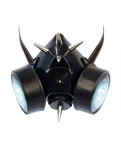 Steampunk Gasmaske mit Spikes und LED Lichtern