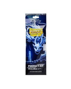Dragon Shield - Perfect Fit Sealable - Inner Sleeves - Clear Yama - Japanese Size - 100 Sleeves - TCG