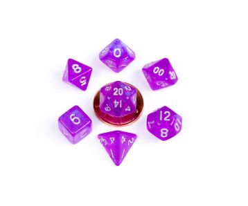 FanRoll - Mini Würfel Set - Stardust Lila - Würfel