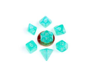 FanRoll - Mini Würfel Set - Stardust Türkis - Würfel