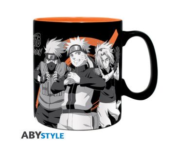 Naruto-Shippuden-Gruppe-Schwarz-Weiss-460ml-Tasse-1