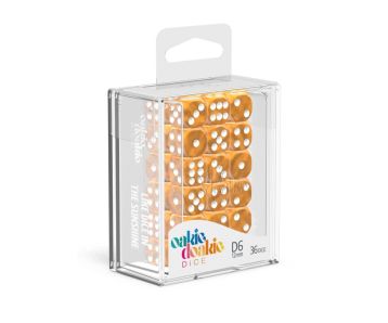 Oakie Doakie Dice W6 Würfel 12 mm Marble - Orange (36)