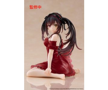 Date A Live V PVC Statue Desktop Cute Figure Kurumi Tokisaki Nightwear Ver. Renewal 13 cm
