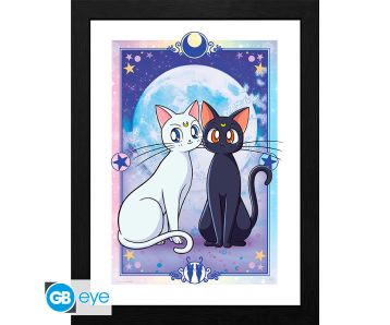 Sailor-Moon-Luna-Artemis-30x40cm-Rahmenbild-1