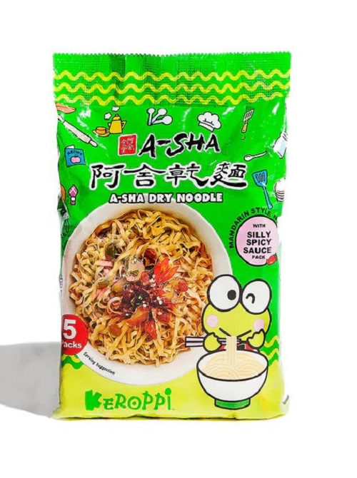 A-sha - Dry Noodle - Keroppi - Spicy Sauce - 95g Instant Nudeln